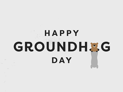 Groundhog Day adobe design graphic groundhog illustration illustrator logo shadow typography