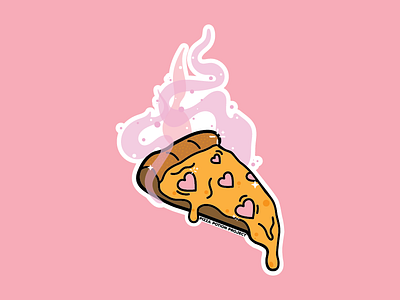 Pizza Potion Project hearts love pizza sticker sticker mule tattoo