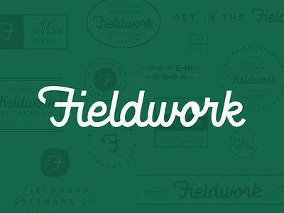Badge Work badge fieldwork focus lab hand lettering heritage logo logotype script typography vintage