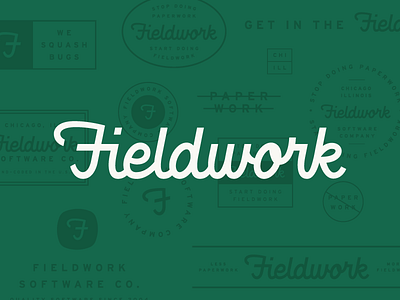 Badge Work badge fieldwork focus lab hand lettering heritage logo logotype script typography vintage