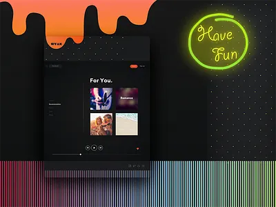 Music App ipad layout sketch ui