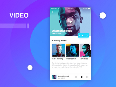 Video app cards discover ios mobile movie singer ui video