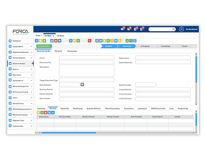 Forca Dashboard ERP dashboard design elegant erp forca graphic landing page sap simple ui ux website