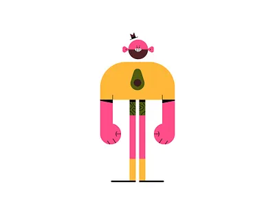 Selfie - Again avocado character hat pink self portrait selfie simple