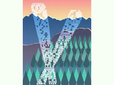 Why Ski. colourful graphic design mountains ombre sketch ski skiing why ski