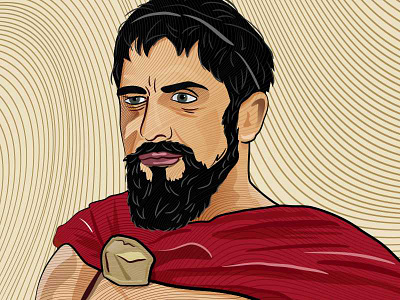 King Leonidas Digital Art. 300 character illustration graphic design illustration king leonidas vector art