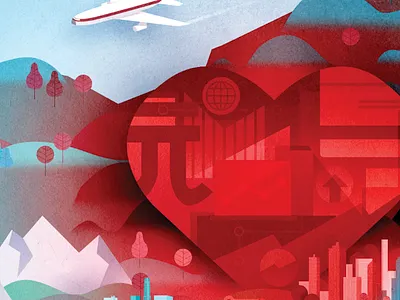 Heart city map plane wip