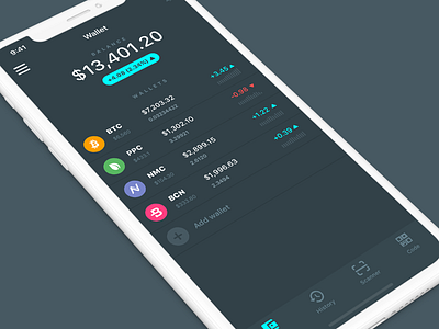 Cryptocurrency App app bitcoin cryptocurrency ios iphone money ui