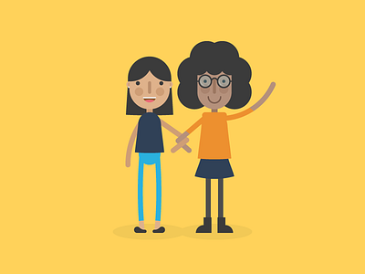 Best Friends best friends cute female flat people