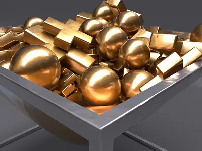 Gold Basket 2/3 3d artwork c4d cg cinema4d digitalart gold maxon3d redshift redshift3d render renderzone