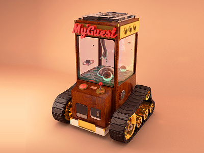 BE MY'GUEST 3d 3dillustration c4d geometry illustration machine plastic