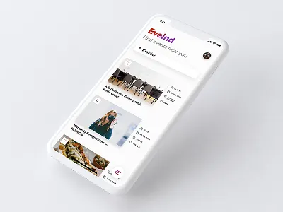 Find events near you — app clean events find mobile search ui