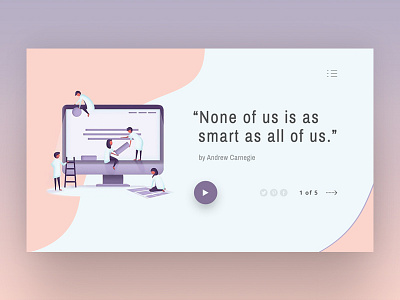 Team Work I Website Header blog header illustration minimal quote teamwork ui ux web