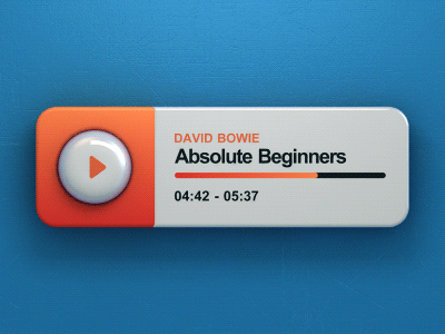 Player - Animation 3d animation audio interface music player render ui webshocker widget