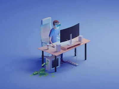 Soda Can illustration ar b3d blender gaming illustration isometric low poly render sodacan videogames vr