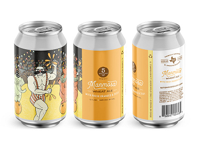 5 Stones Artisan Brewery - Manmosa austin beer beverage branding can can design craft beer design new braunfels packaging texas