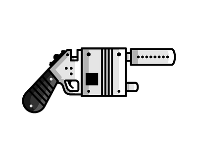 Rey's Blaster blaster gun illustration laser pistol rey star star wars wars weapon