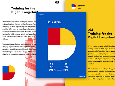 Experience Lab 2017: By Design branding and art direction art direction branding colors design illustration logo poster posters print typography visual design visual designer