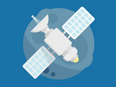 Satellite ai drawing illustration satellite vector