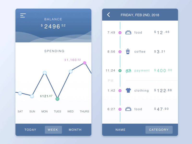 My First Principle Animation animation application financial mobile principle sketch