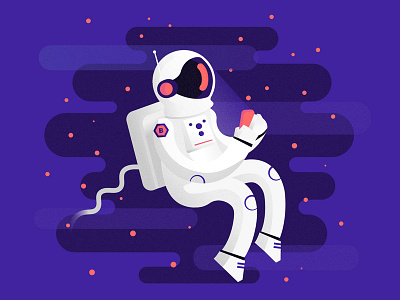 Float On, Spaceman! astronaut illustration space