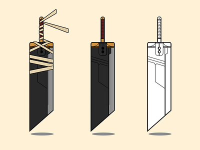 Buster sword buster sword cloud ff7 final fantasy vector video games