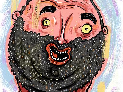 Kings of comedy #34 Bert Kreischer art editorial illustration portrait