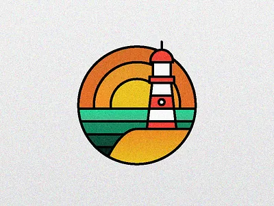 Lighthouse beach circle coast lighthouse