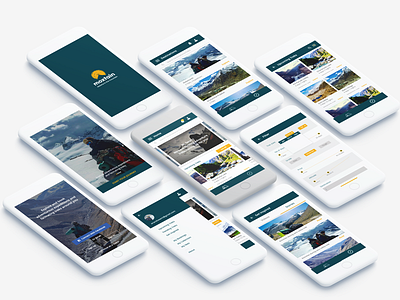 Moxtain Mobile App Screen Design mobile app trekking app ui design ux design