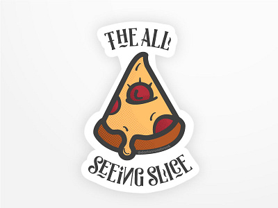 Vinnys Pizza Challenge by Darian Rosebrook challenge cheese design drip illustration pizza slice sticker sticker mule typography vinnys pizza playoff