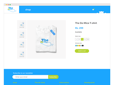 Product Detail Page_The Do Mice e commerce website design product detail page webui design