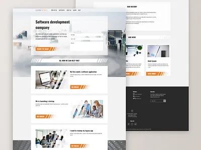 Software development company (landing page) branding clean design development landing light page style ui ux web website