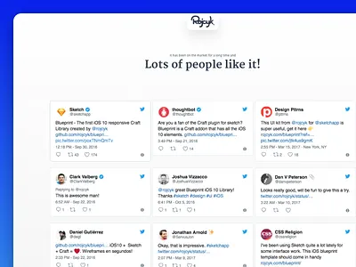 Blueprint - Social blueprint default ios ios 11 landing page system template