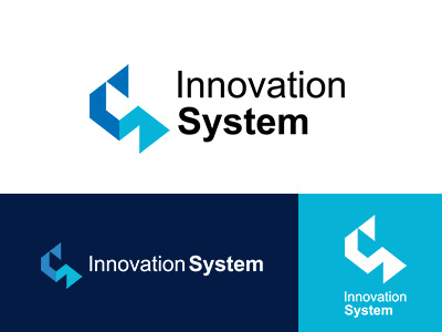 Innovation System blue future identity innovation logo s symbolmark system