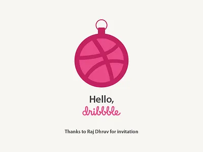 Hello Dribbble! first shot hello invitation invite keychain typography welcome