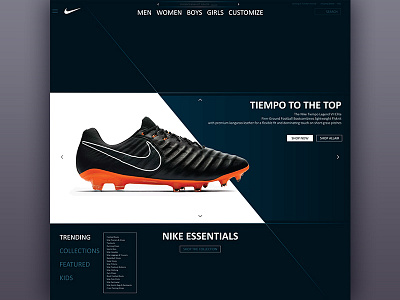 Website Concept for Nike adidas interfacedesign nike site ui uiux ux web webdesign website