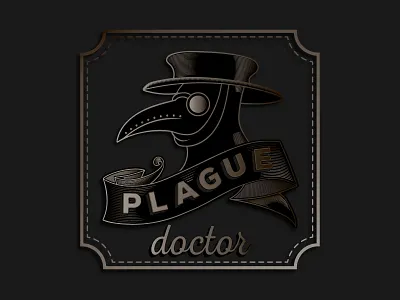 Plague Doc adobe illustrator black gradient grain graphic design gray plague doctor texture vector