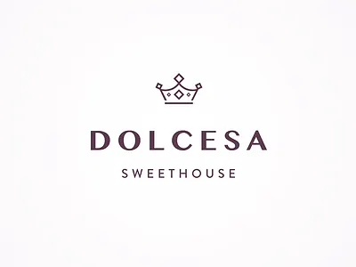 Dolcesa Sweethouse branding cake crown logo shop store sweet