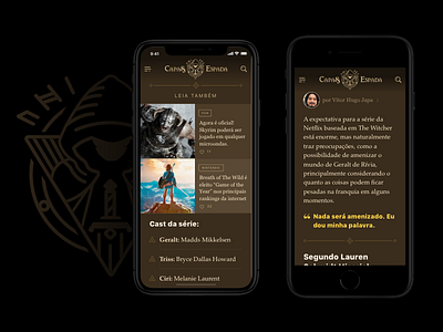 Capa & Espada Post Content black dark medieval mobile rpg skyrim theme word wordpress wp zelda