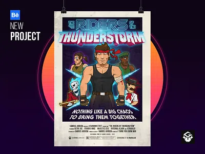 The Riders of the Thunderstorm | WIP 80s behance cartoon character design hero illustration illustrator retro