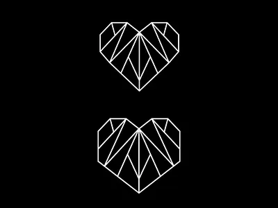 Geo Heart Study branding design heart identity illustration illustrator logo