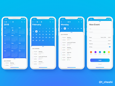 Schedule calender daily ui schedule ui