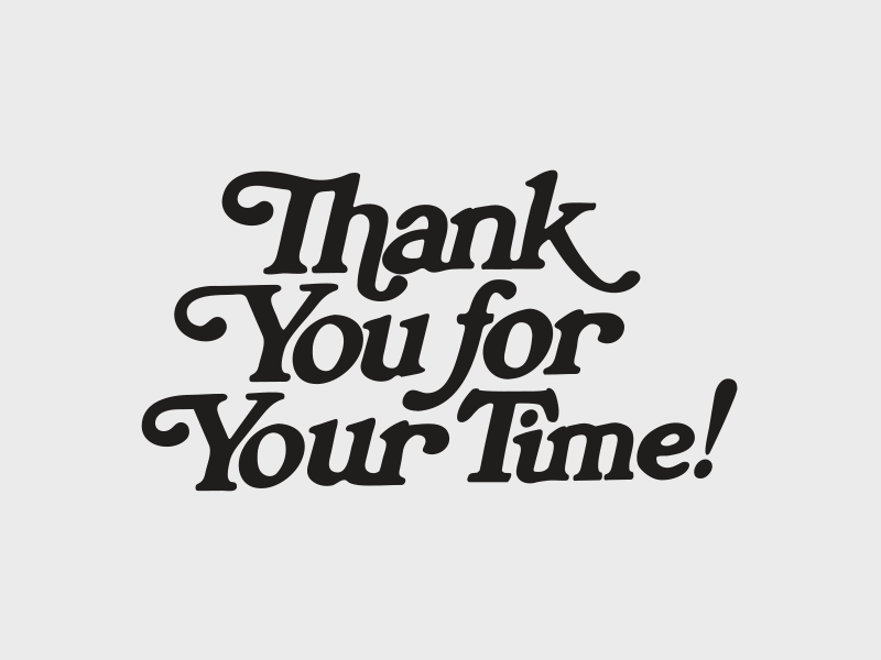 Thanks! groceries logotype retro thank you typography vintage