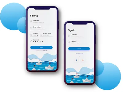 Daily UI #002 (Sign Up/Sign In) android app dailyui ios iphone log in minimal sign in sign up travel ui walkthrough