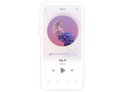 Daily UI Challenge #009: Music Player 100 day ui challenge daily ui flume iphone music music player prototype ui ux