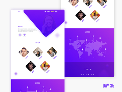 Daily UI Challenge: Day 35 - About Us Page about us clean daily ui challenge landing page simple telecom telecommunication ui design ux design website