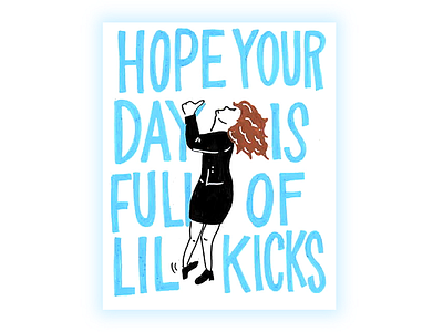 what would elaine benes do? elaine benes hand drawn hand lettering little kicks seinfeld snail mail