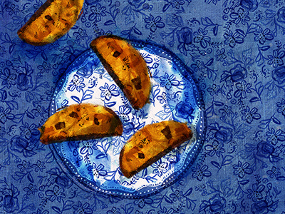 Biscotti food illustration