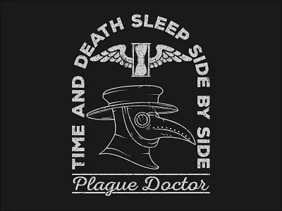 Plague Doc Shirt adobe illustrator black gradient grain graphic design gray plague doctor shirt design texture vector