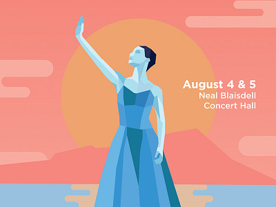 Cool Ballet for a Hot Summer ballerina ballet diamondhead hawaii honolulu lowpoly ocean serenade sunset